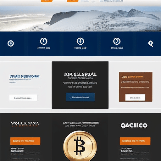 An image of a sleek, modern website interface showcasing a prominent, eye-catching Bitcoin donate button