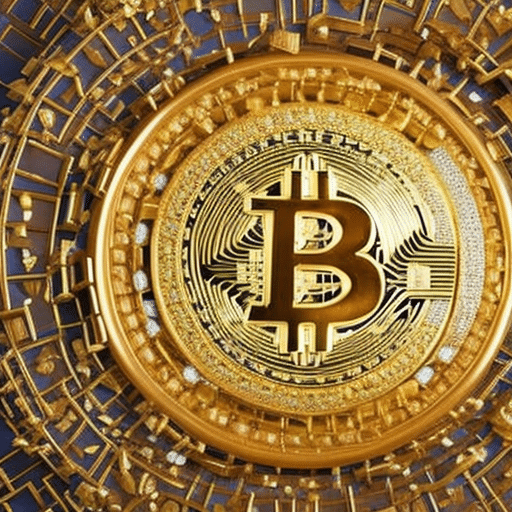 An image showing a shattered golden vault symbolizing the fortunes of billionaires, with broken chains and scattered bitcoins all around, representing the devastating impact of the crypto crash