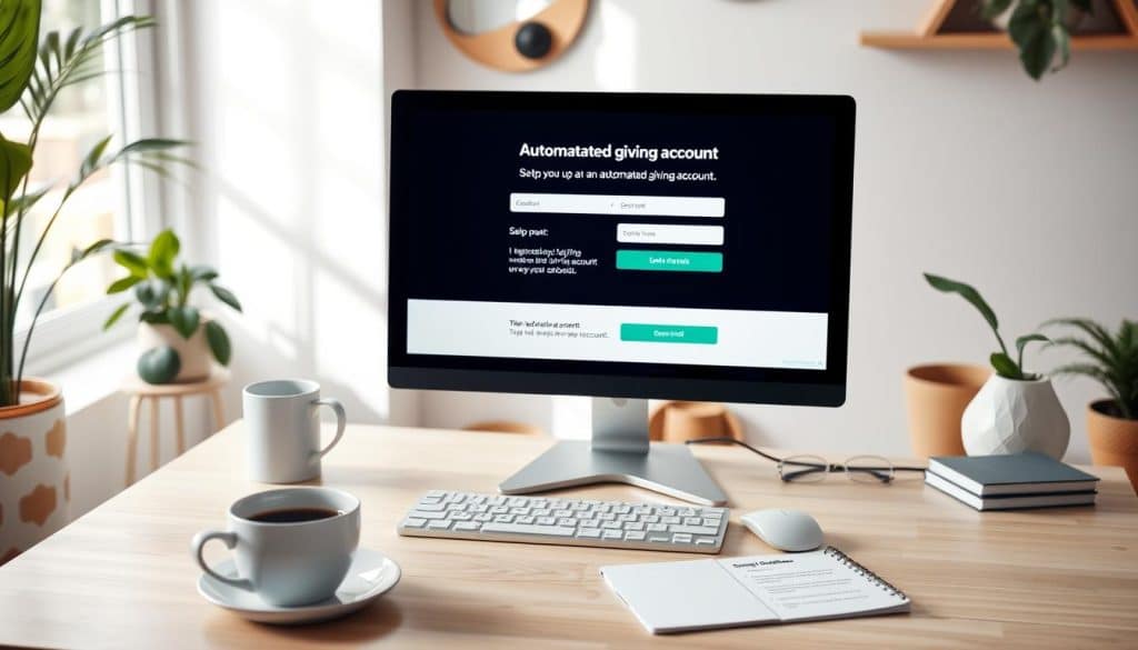 Automated giving account setup